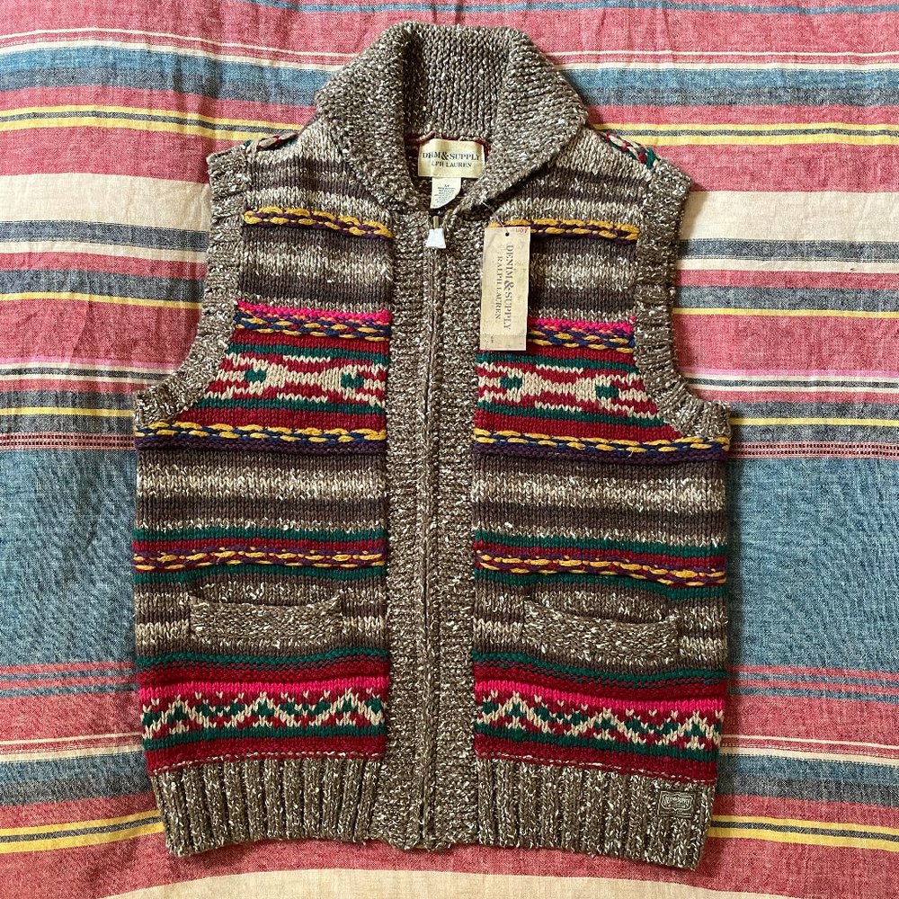 Ralph Lauren Denim & Supply Zipper Sweater Vest
